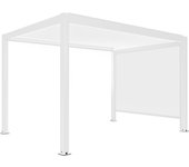 Pérgola bioclimática motorizada e iluminada 3x4m y 1 toldo ( 1 store 2,60 x 2,32 m ) - oviala