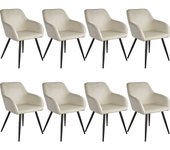 Tectake silla de comedor tapizado, con aspecto de terciopelo