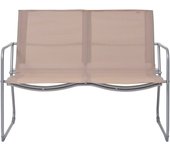 Juego de muebles de jardín 4 piezas | conjunto de comedor | conjunto de descanso tela y acero taupe cfw619929