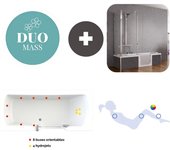 Opción sistema de balneoterapia duo mass para bañera kinédo duo, cabezal de baño a la derecha