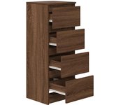 Aparador | aparador de comedor | armario de cocina roble marrón 37,5x35x99 cm madera de ingeniería cfw79241
