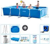Paquete de piscina - intex - rectángulo - 450x220x84 cm + accesorios a384
