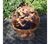 Chimenea cortada con láser rust birds