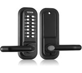 Vevor cerradura de puerta de entrada mecánica sin llave, teclado de 14 dígitos, juego de cerradura de puerta exterior integrada con teclado