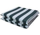 Juego de 2 cojines para silla de jardín con funda desenfundable en impresión digital doble cara 50x50x8 cm (fasciato verde)