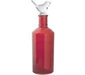 2x botellas de vidrio, h 24 cm, rojo h&h
