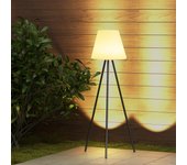 Lámpara de pie solar outsunny para exteriores con sensor de luz, recargable por usb, led, para interior y exterior, ip44