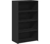 Aparador alto | aparador de comedor | armario de cocina madera de ingeniería negro 70x41x124 cm cfw75536