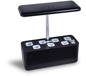 Jardín electrónico inteligente de invernadero hidropónico para el cultivo interior de hierbas hasta 7 plantas con iluminación led negro