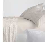 Juego de sábanas burrito blanco diseño 539 , 50% algodón- 50% poliéster ancho de 180 cm en color beige