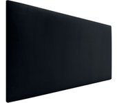 Dhome cabecero de terciopelo liso alta gama moderno cabezal tapizado cama lujo dormitorio acolchado (negro, 105x60cm)
