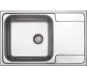 Fregadero de cocina de acero inoxidable 79 x 50 cm con escurridor incorporado deante soul zeo_011c - acero inoxidable cepillado