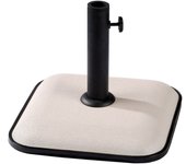 Marbueno base sombrilla cuadrada cemento 35x35x5,2 cm 11kg blanco jardin, piscina y terraz