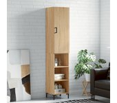 Aparador alto | aparador de comedor | armario de cocina de madera contrachapada roble sonoma 34,5x34x180 cm cfw14823