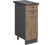 Vicco mueble bajo de cocina r-line, roble artesanal, 30 cm , et antracita