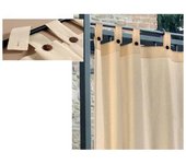 Carpa cenador de poliéster y algodón con trabillas para tirantes 160x270 cm beige