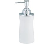 Dispensador de jabon spirella malibu de porcelana en color blanco 18,5 x 7 x 7 cm