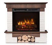 Porto - chimenea eléctrica de suolo led autoportante - roble - 23' - 91 x 89 x 31