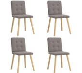 Pack 4 uds sillas de comedor | silla de cocina tela taupe cfw28087
