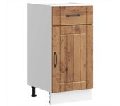Maison exclusive - mueble bajo de cocina lucca madera vieja