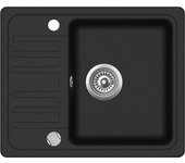 Fregadero de granito de una cubeta 57,5 ​​x 46 cm negro 02_0002321
