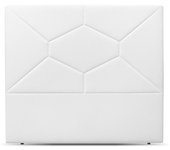 Timbu. cabecero de cama. polipiel. alto: 130 cm (para 135 o 150) blanco 135x130 cm