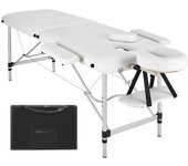 Tectake camilla para masajes de 2 zonas, acolchado y estructura de aluminio