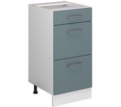 Vicco mueble bajo de cocina r-line, gris azulado, 40 cm con cajones, sin encimera
