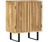 Aparador | aparador de comedor | armario de cocina con 2 puertas madera maciza de mango 55x35x70 cm cfw86064