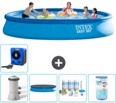 Paquete de piscina - intex - alrededor - 457x457x84 cm + accesorios a1175