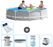 Paquete de piscina - intex - alrededor - 305x305x76 cm + accesorios a2003