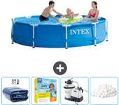 Paquete de piscina - intex - alrededor - 305x305x76 cm + accesorios cb70
