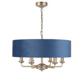 Lámpara de techo sorrento bronce y azul x6, laura ashley