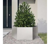 Jardinera hexagonal de acero inoxidable 104x90x45 cm