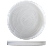 H&h set 6 piatti alabastro in vetro bianchi cm21