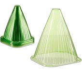 Relaxdays set de 24 mini invernaderos para plantas, protección contra el frío, caracoles y aves, pvc, verde