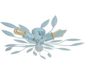 Lámpara de techo tosel oliva metal abstracto azul pantalla de lámpara vidrio satín d55 x h12 cm