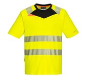 Camiseta laboral dinámica dx4 flúor de a.v de malla y poliéster dx413
