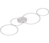 Plafoniera, rondo, metallo, bianco opaco, 97x34x5cm