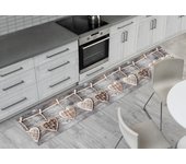 Biancheriaweb tappeto passatoia cucina retro antiscivolo runner corsia antisfilo sottolavello fantasia shabby love stampa digitale disegno cuori appes