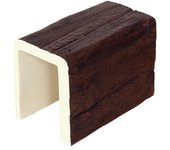 Viga imitación madera 18cm de ancho x 21,5cm de alto x 3m de largo color nogal oscuro decorativa de poliuretano vu0010-no