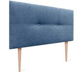 Dhome cabecero de tela aqualine pro con patas cabeceros cabezal tapizado cama lujo (azul, 105cm)