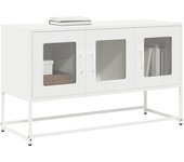Mueble para tv | mueble de salón | armario tv acero laminado en frío blanco 100,5x39x60,5 cm cfw94671