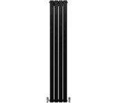 Radiadores de panel plano diseñador 1600x280mm negro mate calefacción central calefactor horizontal montaje pared para