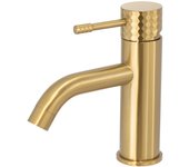 Valaz grifo de lavabo monomando acabado maneta luxury dorado cepillado - serie oda