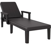 Tumbona | silla de jardín ajustable en 4 alturas polipropileno 155,5x57x28 cm cfw56384