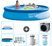 Paquete de piscina - intex - alrededor - 396x396x84 cm + accesorios a690