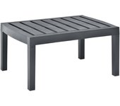 Mesa de jardín de plástico gris antracita 78x55x38 cm