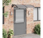 Vidaxl marquesina de puerta policarbonato negro 150x100 cm
