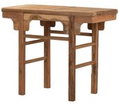Consola madera teca natural 100x50x82 cm